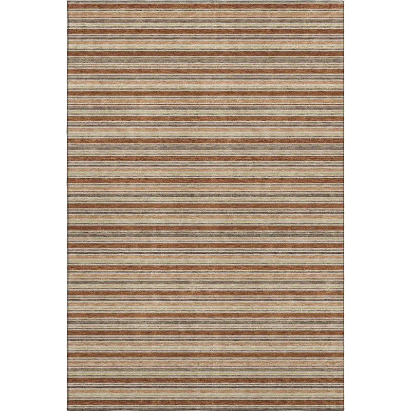 Luxury Washable Indoor/Outdoor Soft Essentials Paprika 2\'6\" x 3\'10\" Rug