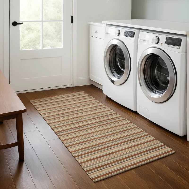 Luxury Washable Indoor/Outdoor Soft Essentials Paprika 2\'3\" x 7\'6\" Runner Rug