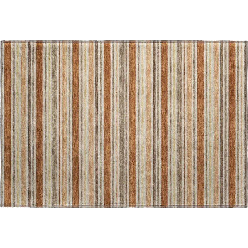 Luxury Washable Indoor/Outdoor Soft Essentials Paprika 1\'8\" x 2\'6\" Rug