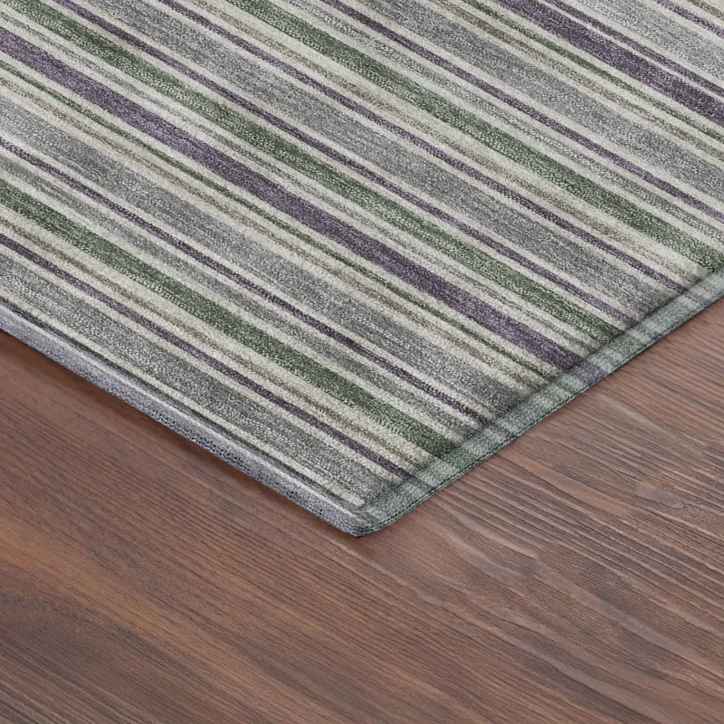 Luxury Washable Indoor/Outdoor Soft Essentials Pewter 2\'3\" x 7\'6\" Runner Rug