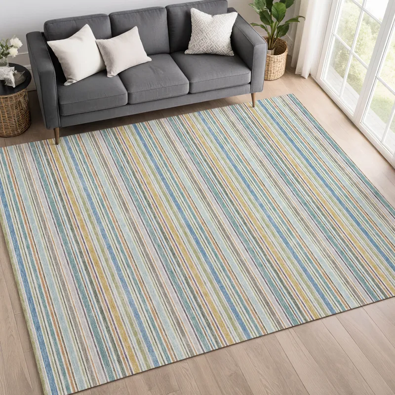 Luxury Washable Indoor/Outdoor Soft Essentials Seaside 3\' x 5\' Rug