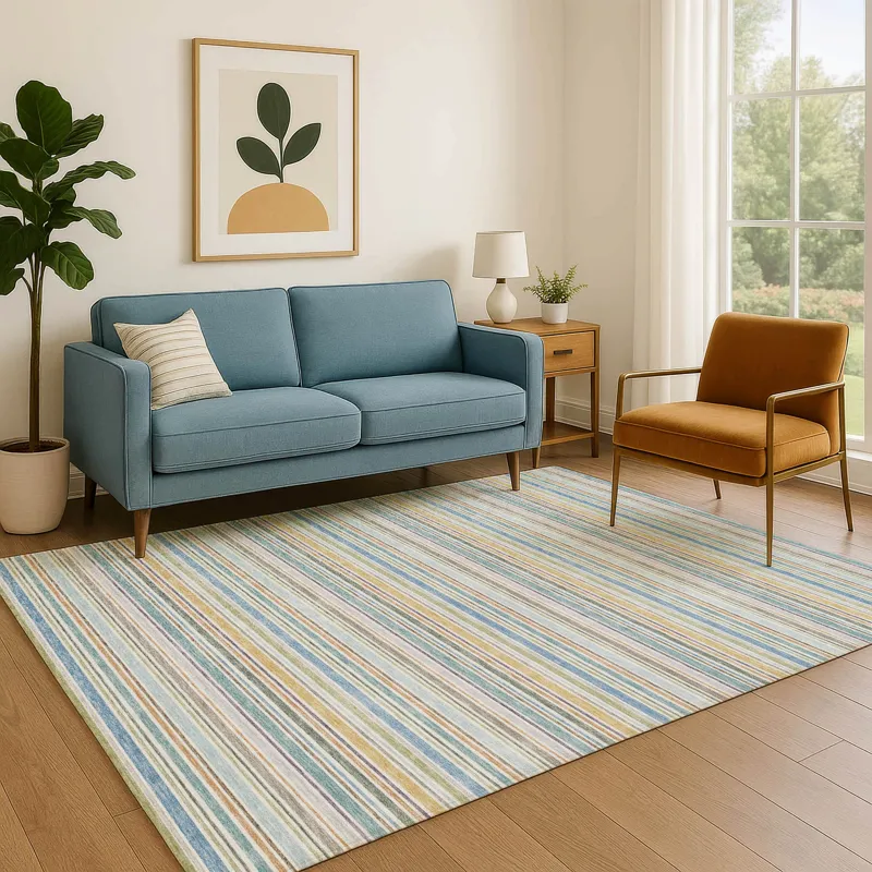 Luxury Washable Indoor/Outdoor Soft Essentials Seaside 3\' x 5\' Rug