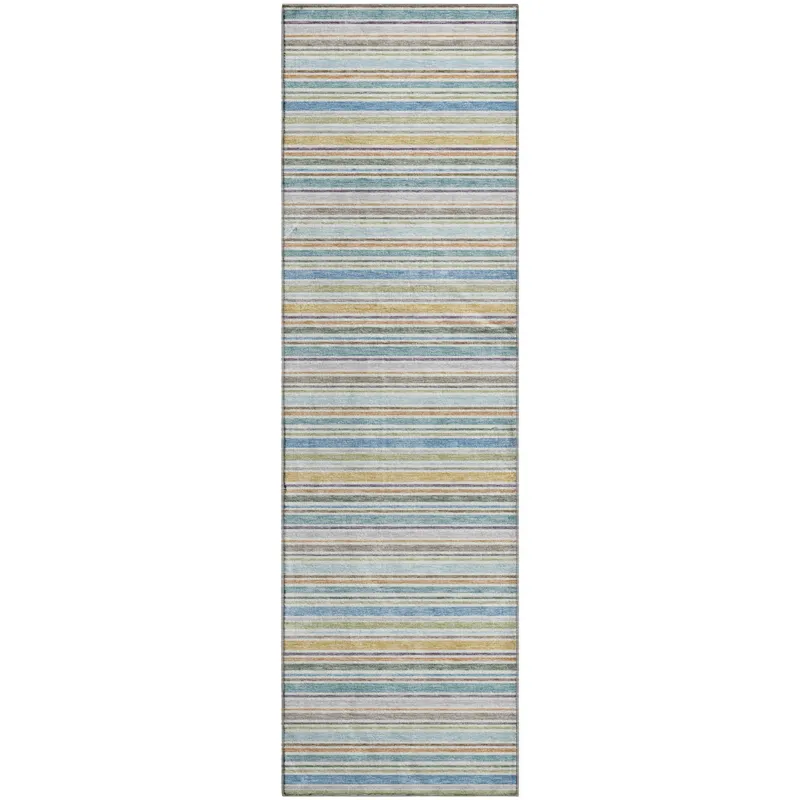 Luxury Washable Indoor/Outdoor Soft Essentials Seaside 2\'3\" x 7\'6\" Runner Rug