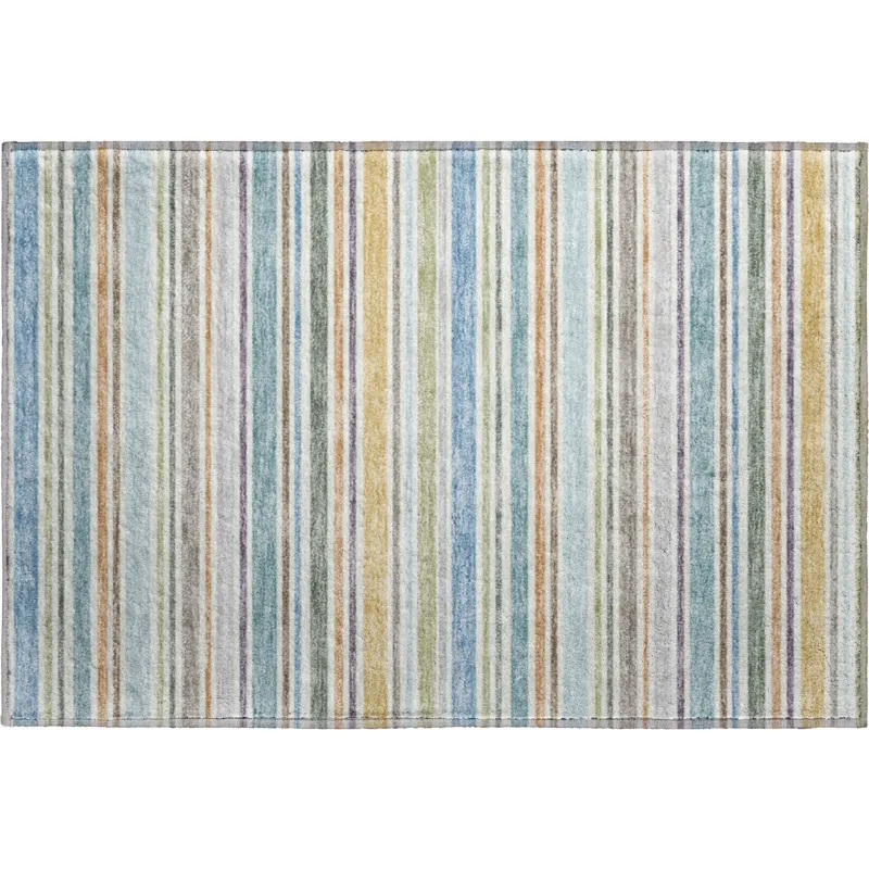 Luxury Washable Indoor/Outdoor Soft Essentials Seaside 1\'8\" x 2\'6\" Rug