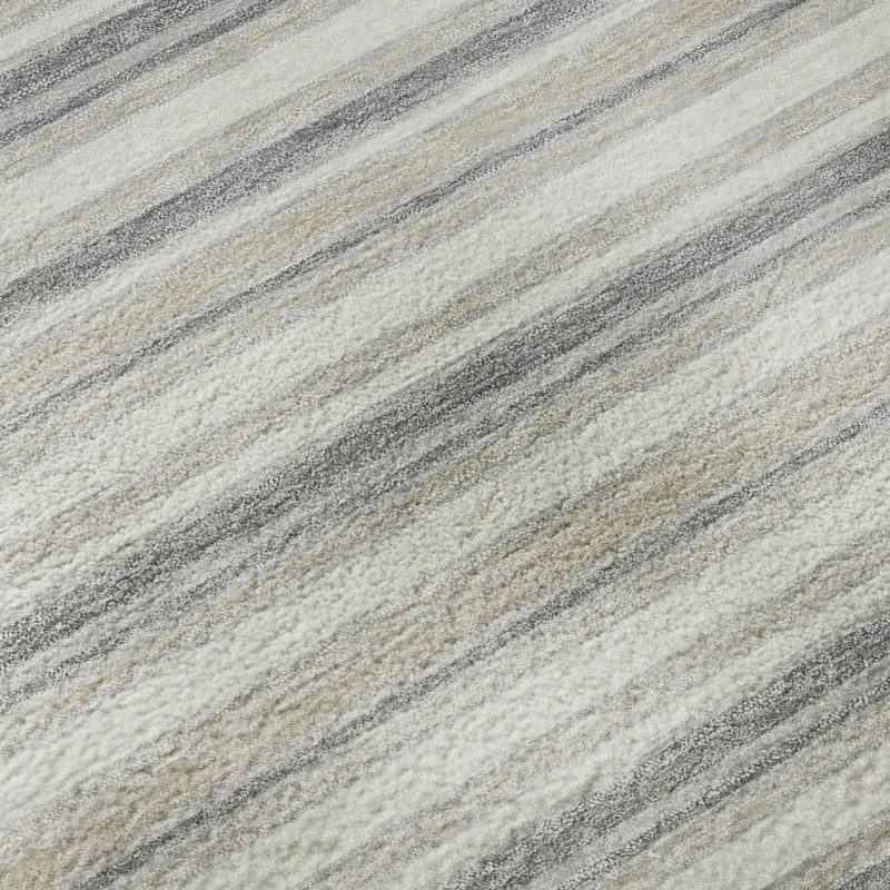 Luxury Washable Indoor/Outdoor Soft Essentials Silver 5\' x 7\'6\" Rug