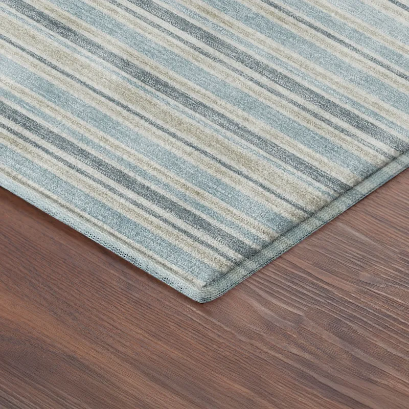 Luxury Washable Indoor/Outdoor Soft Essentials Sky 2\'3\" x 7\'6\" Runner Rug