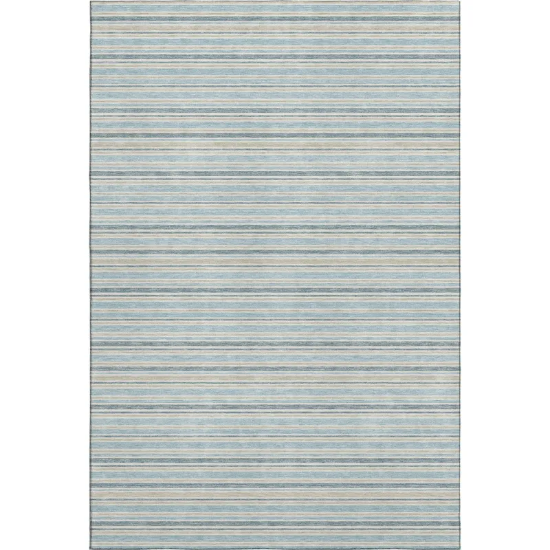 Luxury Washable Indoor/Outdoor Soft Essentials Sky 8\' x 10\' Rug