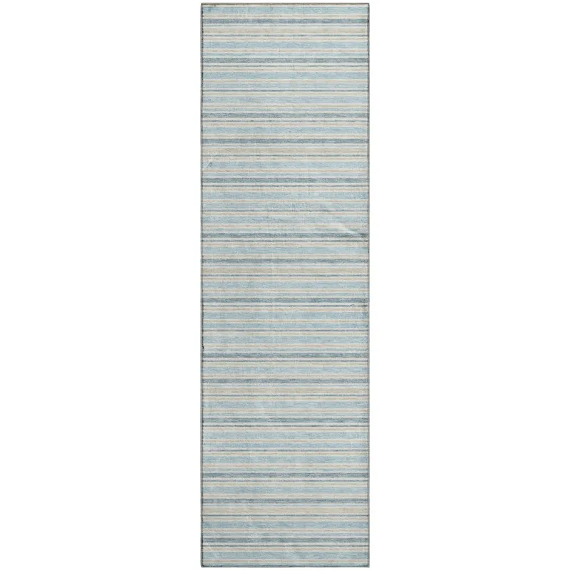 Luxury Washable Indoor/Outdoor Soft Essentials Sky 2\'3\" x 7\'6\" Runner Rug