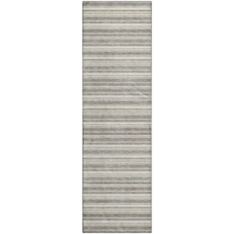 Luxury Washable Indoor/Outdoor Soft Essentials Taupe 2\'3\" x 7\'6\" Runner Rug