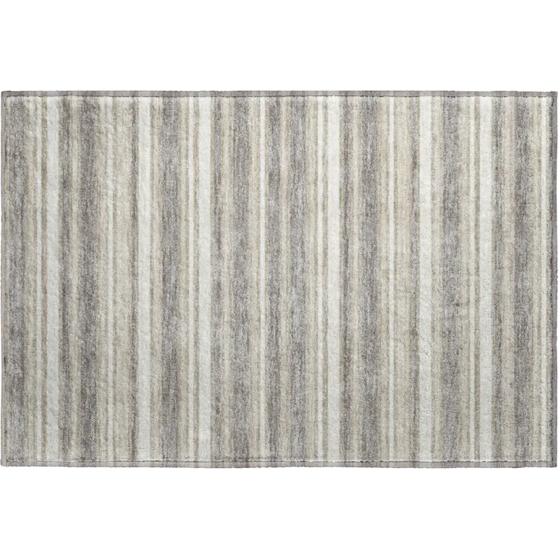 Luxury Washable Indoor/Outdoor Soft Essentials Taupe 1\'8\" x 2\'6\" Rug