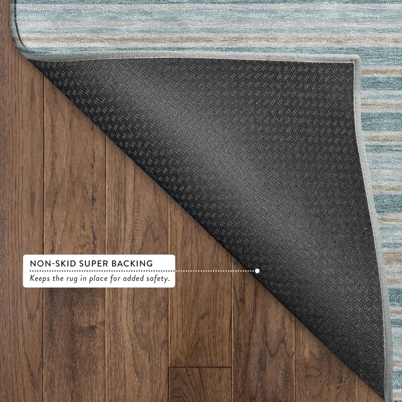 Luxury Washable Indoor/Outdoor Soft Essentials Teal 9\' x 12\' Rug