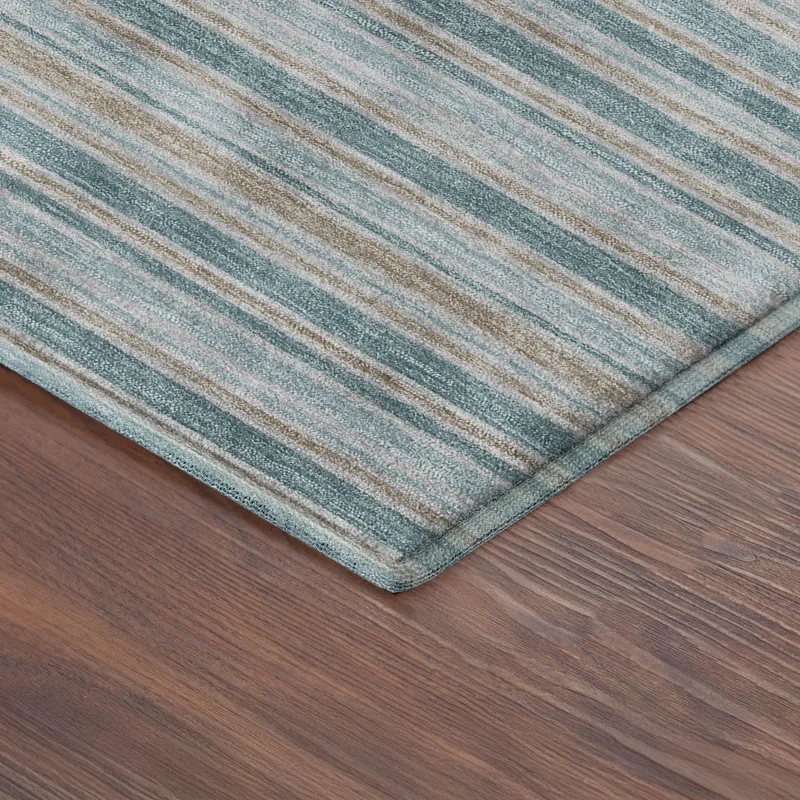 Luxury Washable Indoor/Outdoor Soft Essentials Teal 9\' x 12\' Rug