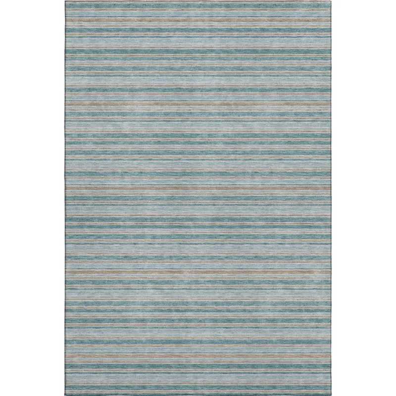 Luxury Washable Indoor/Outdoor Soft Essentials Teal 9\' x 12\' Rug