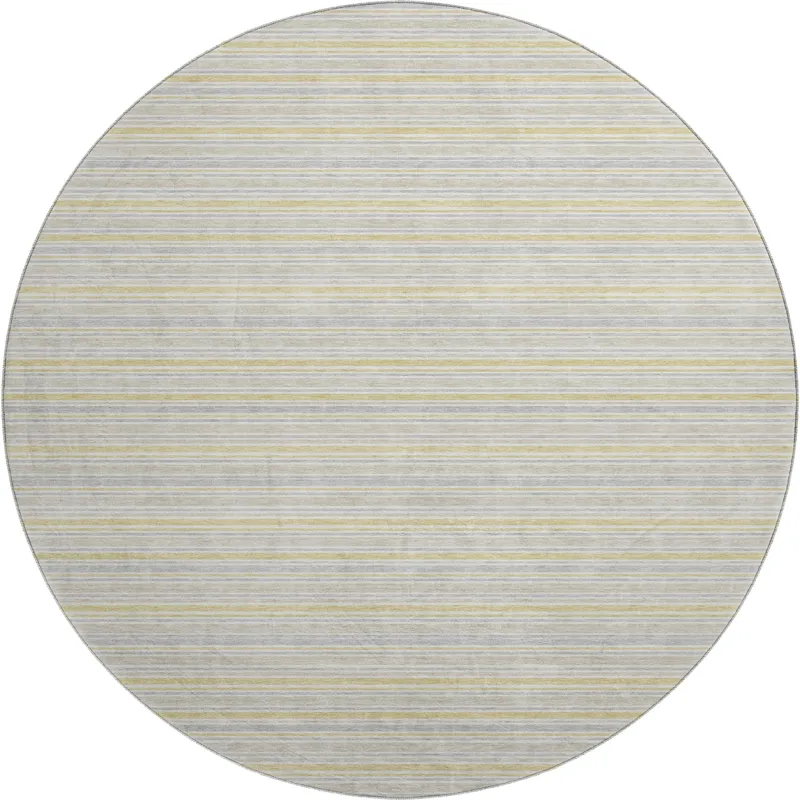 Luxury Washable Indoor/Outdoor Soft Essentials Wheat 8\' x 8\' Round Rug