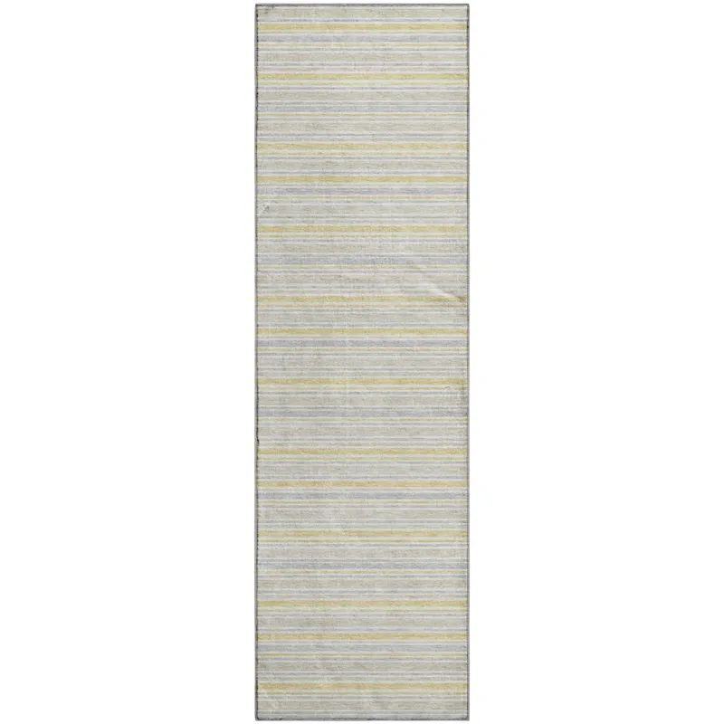 Luxury Washable Indoor/Outdoor Soft Essentials Wheat 2\'3\" x 7\'6\" Runner Rug