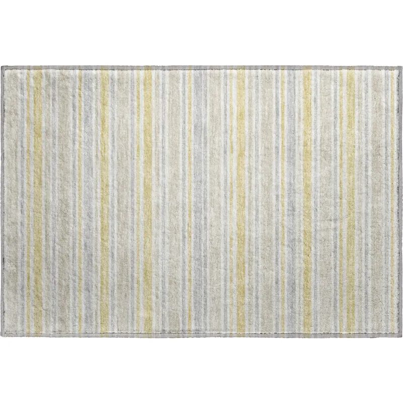 Luxury Washable Indoor/Outdoor Soft Essentials Wheat 1\'8\" x 2\'6\" Rug