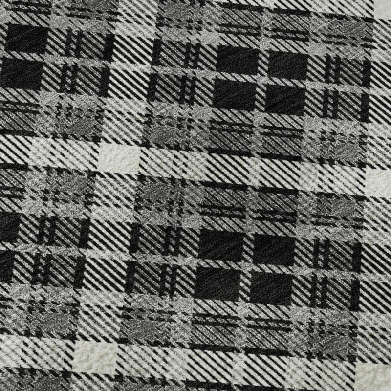 Luxury Washable Indoor/Outdoor Soft Essentials Black 5\' x 7\'6\" Rug