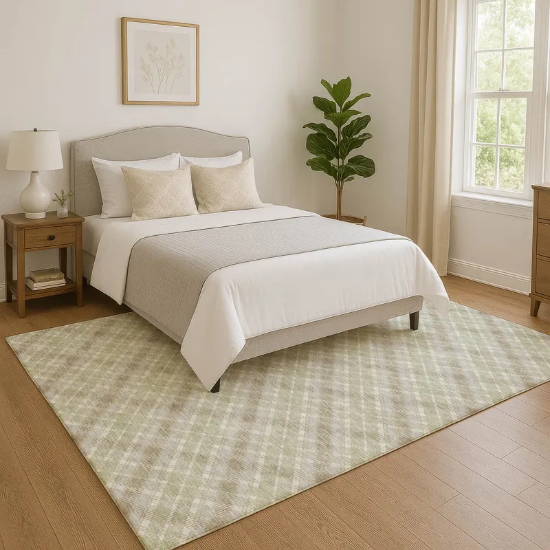 Luxury Washable Indoor/Outdoor Soft Essentials Celery 10\' x 14\' Rug