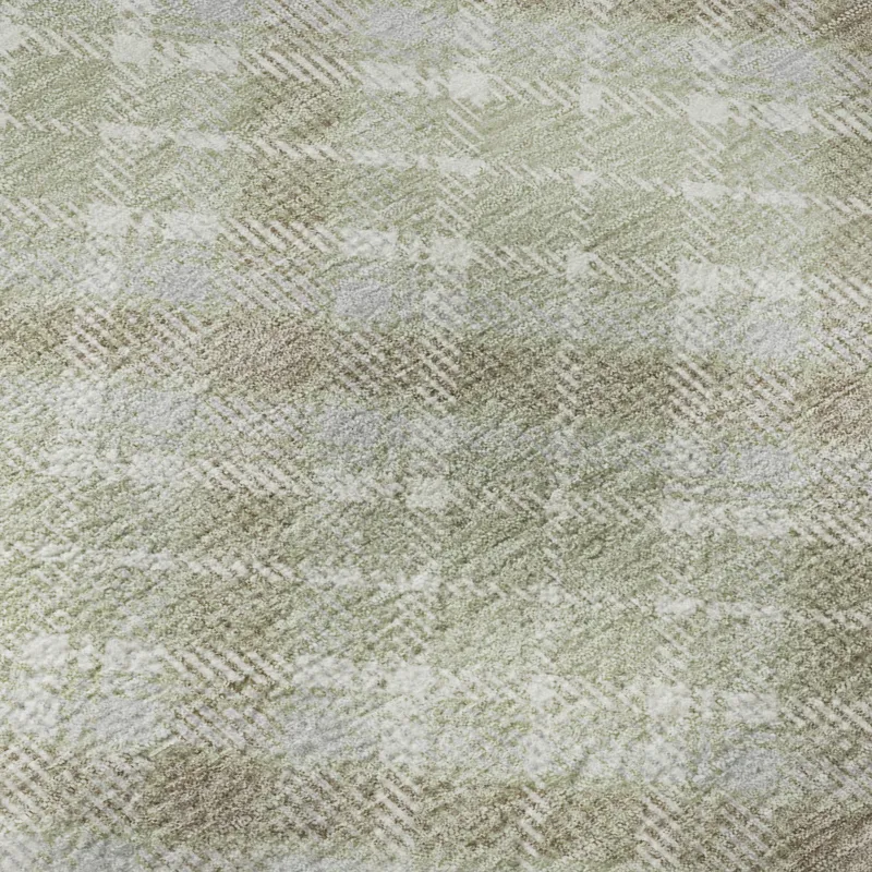 Luxury Washable Indoor/Outdoor Soft Essentials Celery 2\'3\" x 7\'6\" Runner Rug