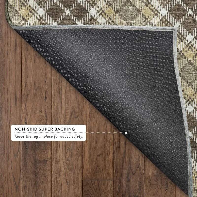 Luxury Washable Indoor/Outdoor Soft Essentials Chocolate 1\'8\" x 2\'6\" Rug
