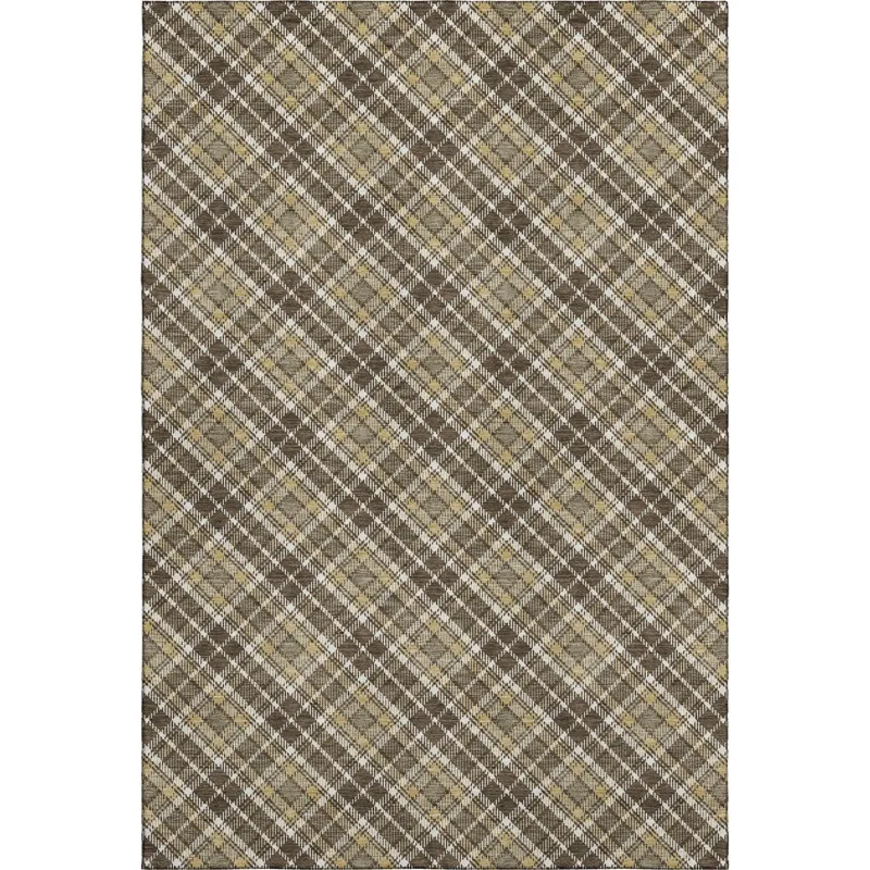 Luxury Washable Indoor/Outdoor Soft Essentials Chocolate 3\' x 5\' Rug