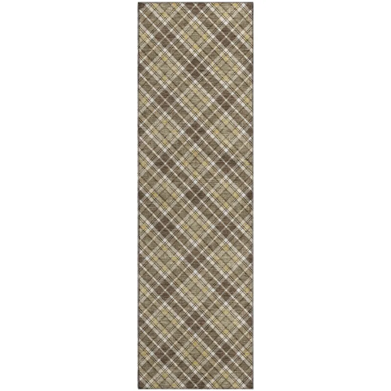 Luxury Washable Indoor/Outdoor Soft Essentials Chocolate 2\'3\" x 7\'6\" Runner Rug
