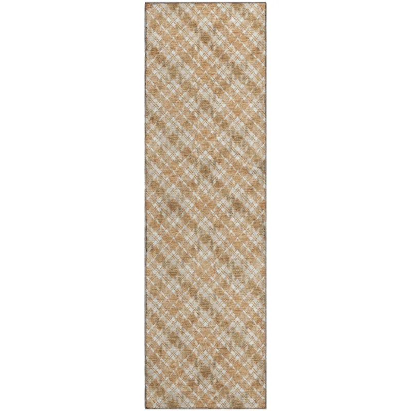 Luxury Washable Indoor/Outdoor Soft Essentials Copper 2\'3\" x 7\'6\" Runner Rug