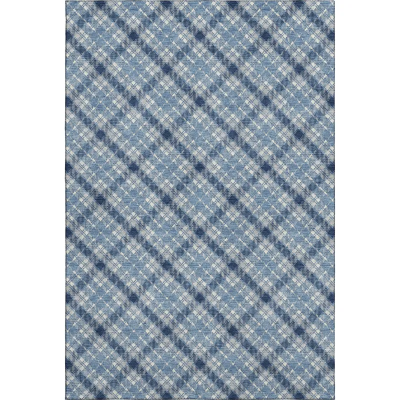 Luxury Washable Indoor/Outdoor Soft Essentials Denim 9\' x 12\' Rug