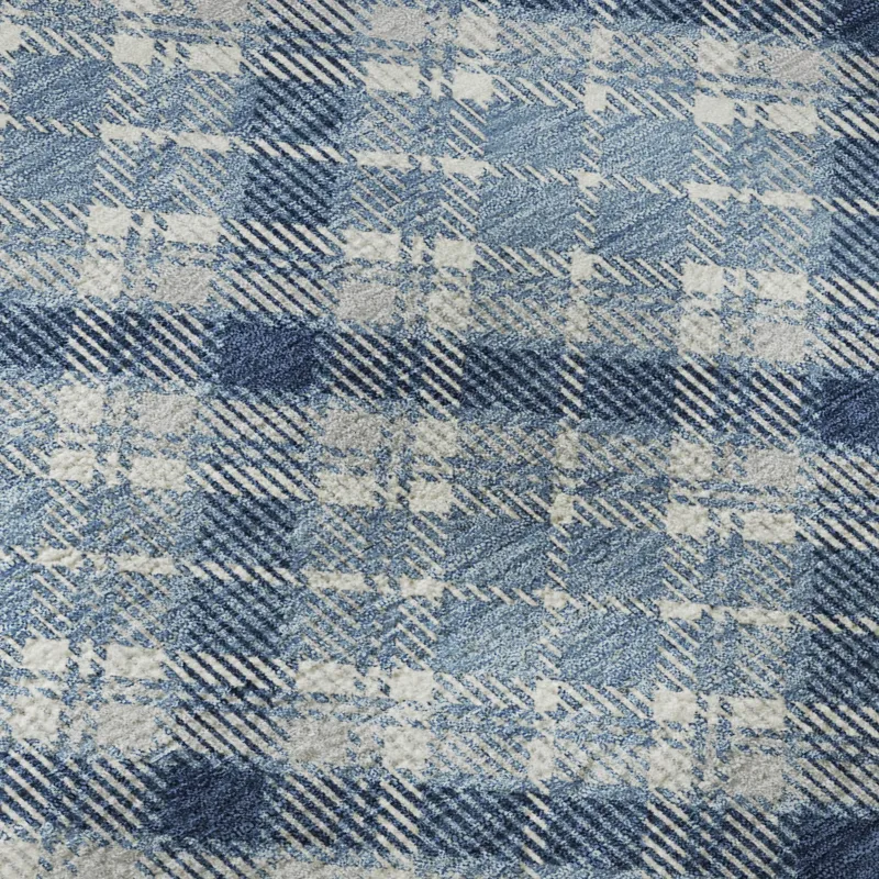 Luxury Washable Indoor/Outdoor Soft Essentials Denim 9\' x 12\' Rug