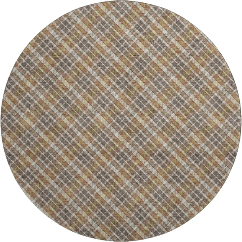 Luxury Washable Indoor/Outdoor Soft Essentials Earth 8\' x 8\' Round Rug