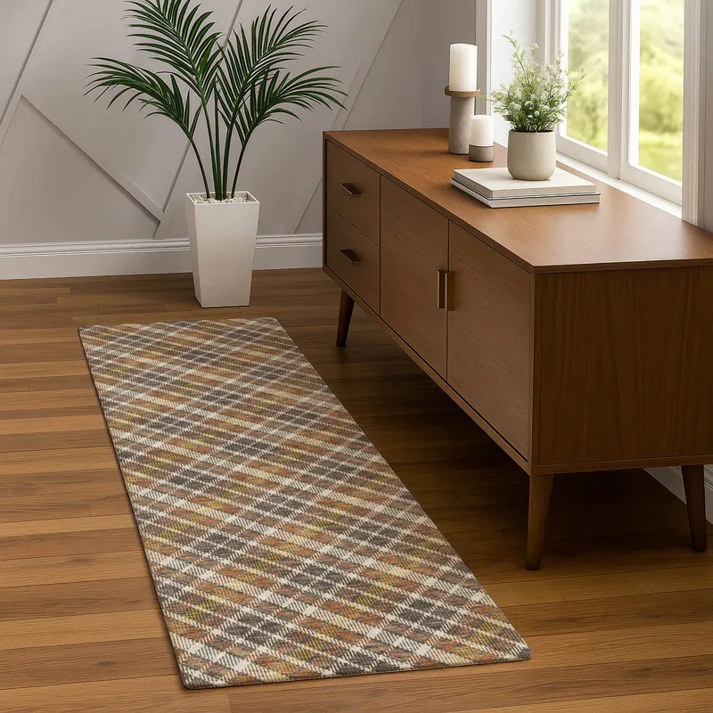 Luxury Washable Indoor/Outdoor Soft Essentials Earth 2\'3\" x 7\'6\" Runner Rug