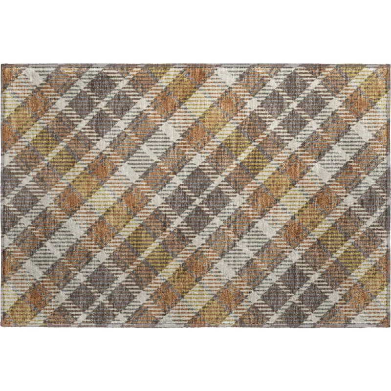 Luxury Washable Indoor/Outdoor Soft Essentials Earth 1\'8\" x 2\'6\" Rug