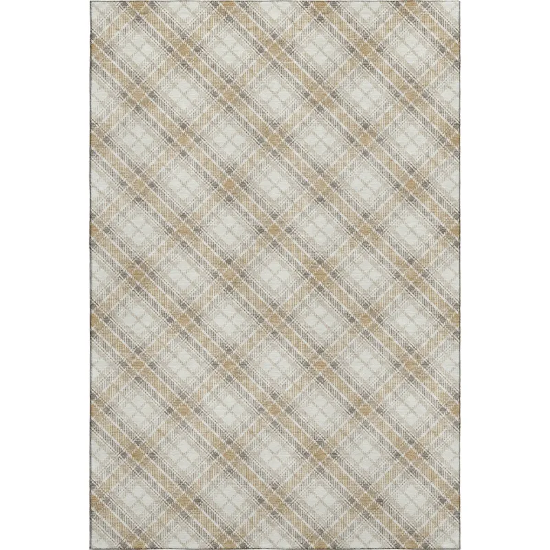 Luxury Washable Indoor/Outdoor Soft Essentials Ivory 8\' x 10\' Rug
