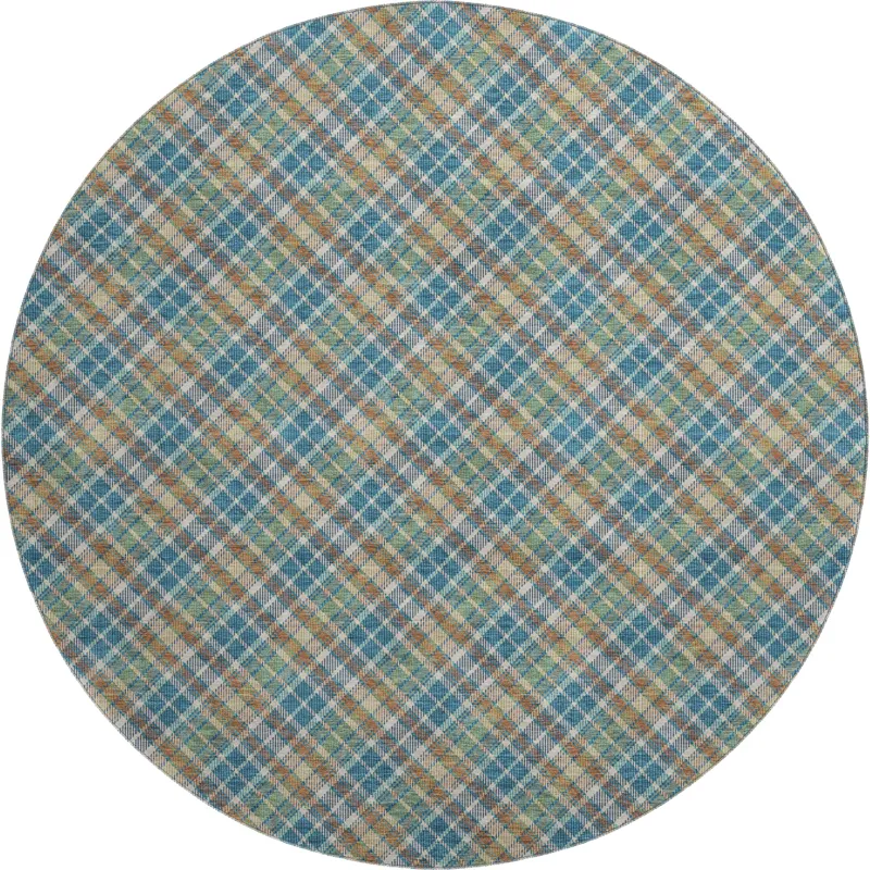 Luxury Washable Indoor/Outdoor Soft Essentials Jewel 8\' x 8\' Round Rug