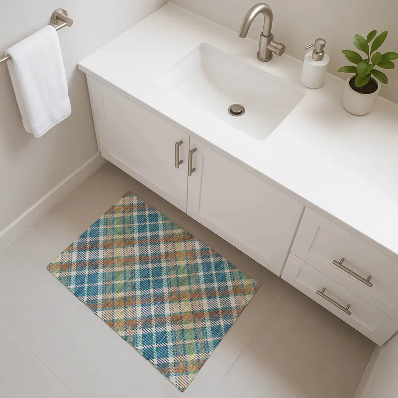 Luxury Washable Indoor/Outdoor Soft Essentials Jewel 1\'8\" x 2\'6\" Rug