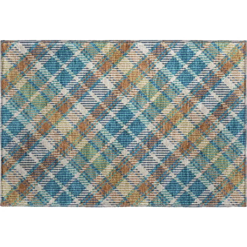 Luxury Washable Indoor/Outdoor Soft Essentials Jewel 1\'8\" x 2\'6\" Rug