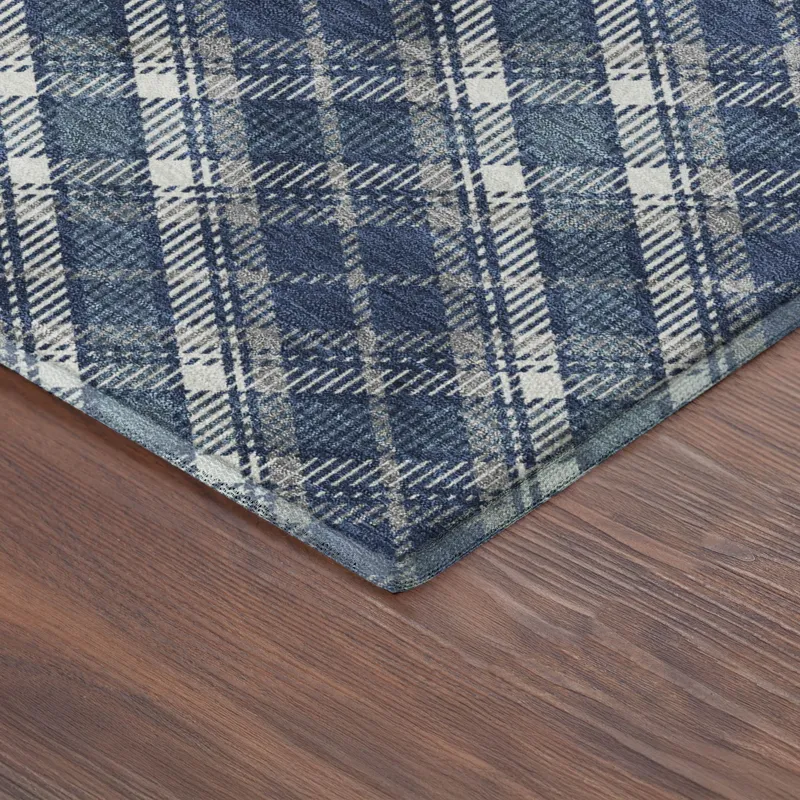 Luxury Washable Indoor/Outdoor Soft Essentials Navy 2\'6\" x 3\'10\" Rug