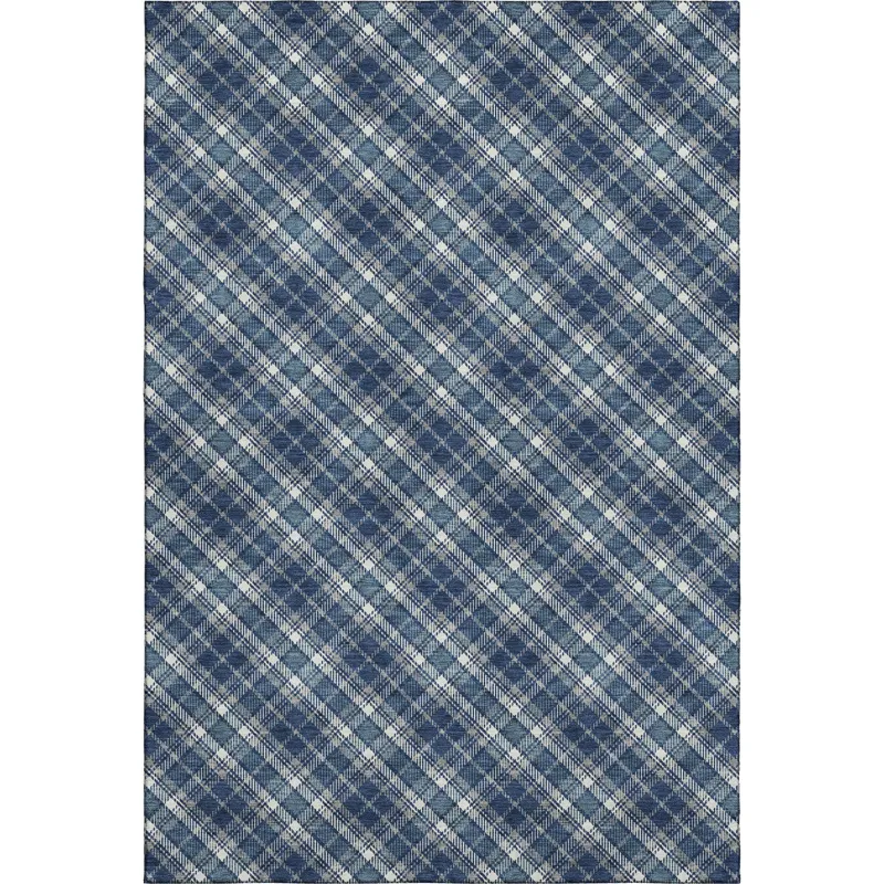 Luxury Washable Indoor/Outdoor Soft Essentials Navy 2\'6\" x 3\'10\" Rug