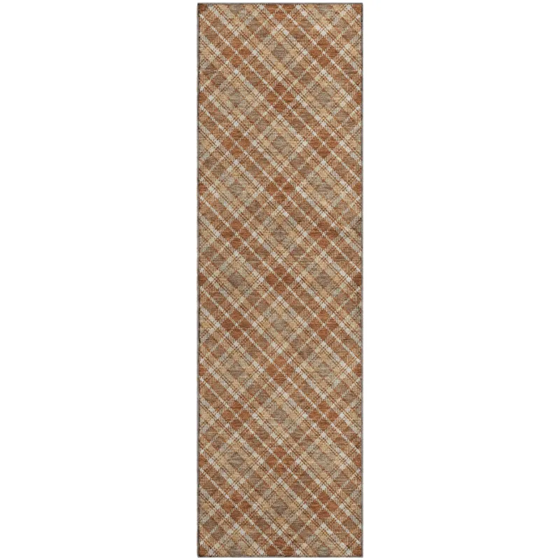 Luxury Washable Indoor/Outdoor Soft Essentials Paprika 2\'3\" x 7\'6\" Runner Rug