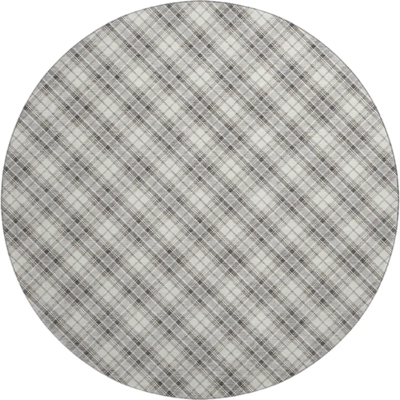 Luxury Washable Indoor/Outdoor Soft Essentials Putty 8\' x 8\' Round Rug
