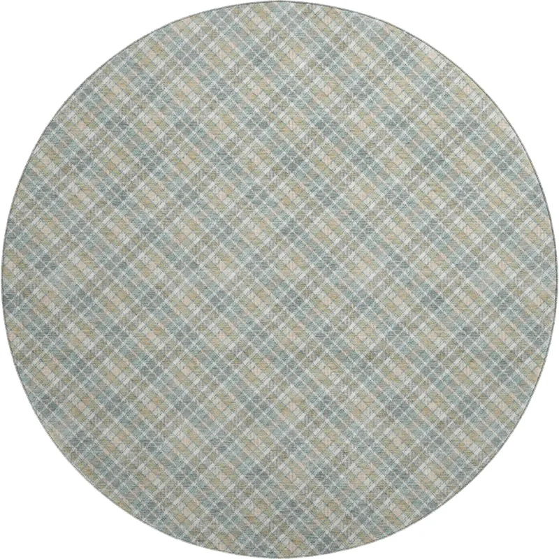 Luxury Washable Indoor/Outdoor Soft Essentials Seaside 8\' x 8\' Round Rug