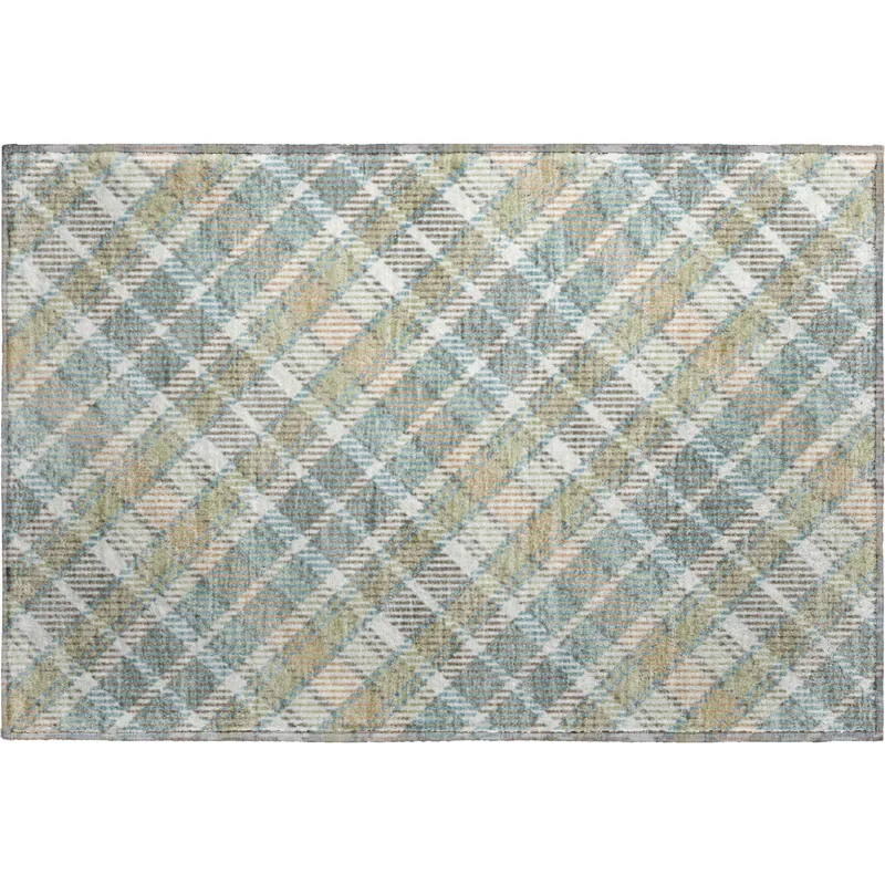 Luxury Washable Indoor/Outdoor Soft Essentials Seaside 1\'8\" x 2\'6\" Rug