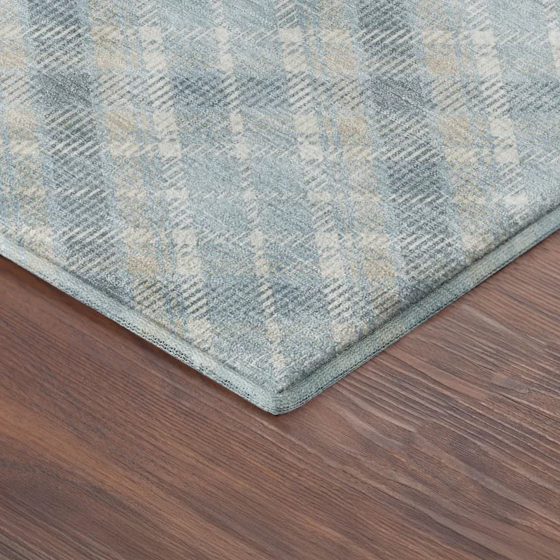 Luxury Washable Indoor/Outdoor Soft Essentials Sky 1\'8\" x 2\'6\" Rug