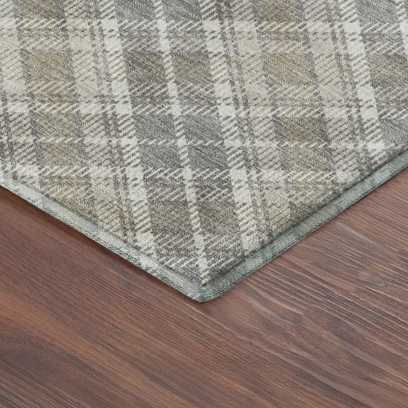 Luxury Washable Indoor/Outdoor Soft Essentials Taupe 5\' x 7\'6\" Rug