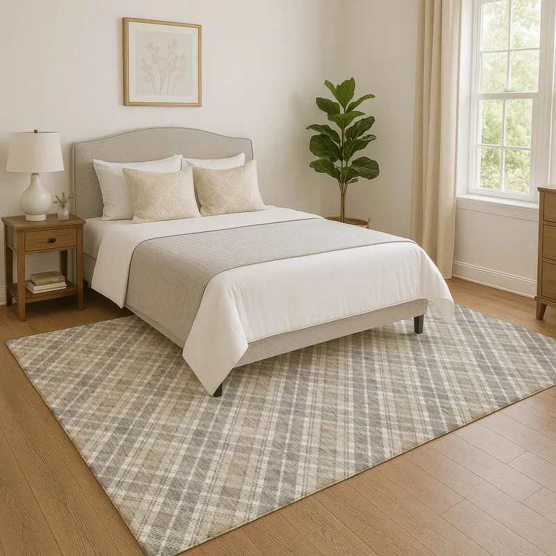 Luxury Washable Indoor/Outdoor Soft Essentials Taupe 5\' x 7\'6\" Rug