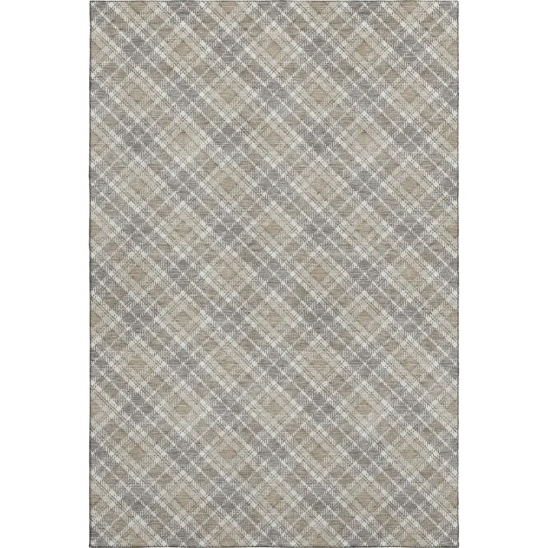 Luxury Washable Indoor/Outdoor Soft Essentials Taupe 5\' x 7\'6\" Rug