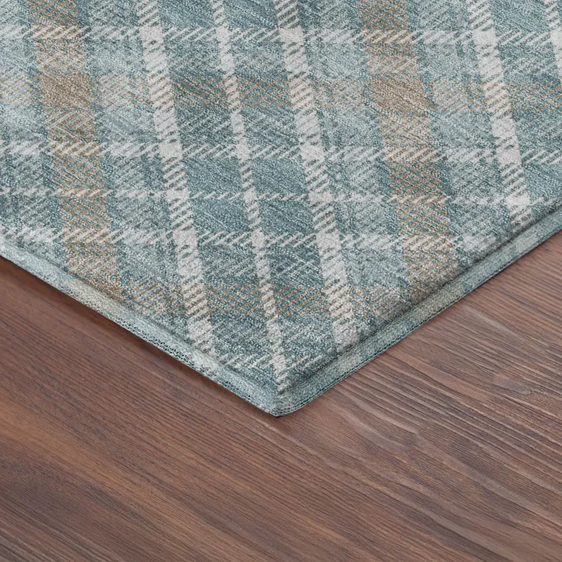 Luxury Washable Indoor/Outdoor Soft Essentials Teal 9\' x 12\' Rug