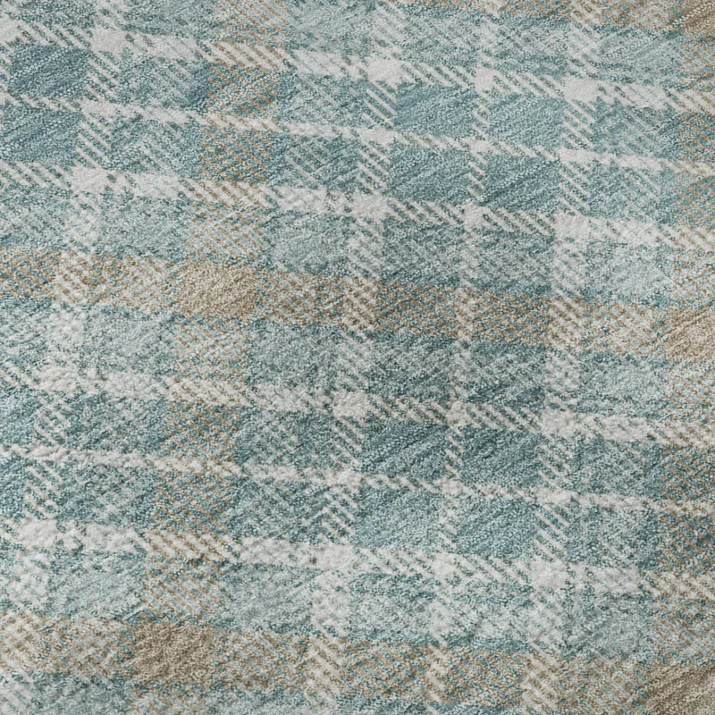 Luxury Washable Indoor/Outdoor Soft Essentials Teal 9\' x 12\' Rug