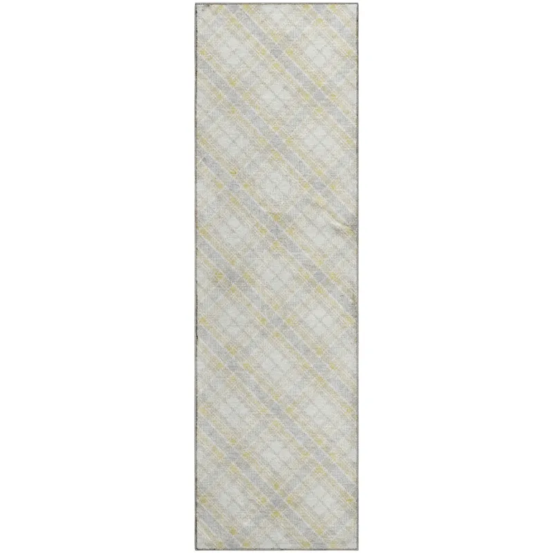 Luxury Washable Indoor/Outdoor Soft Essentials Wheat 2\'3\" x 7\'6\" Runner Rug