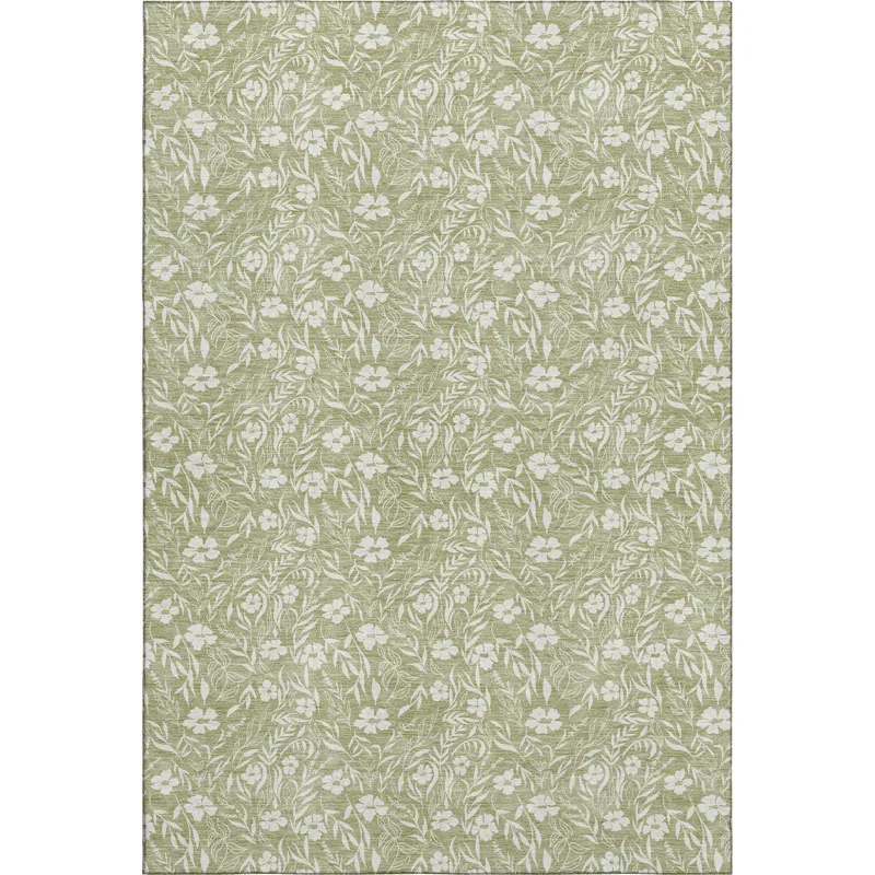 Luxury Washable Indoor/Outdoor Soft Essentials Aloe 10\' x 14\' Rug